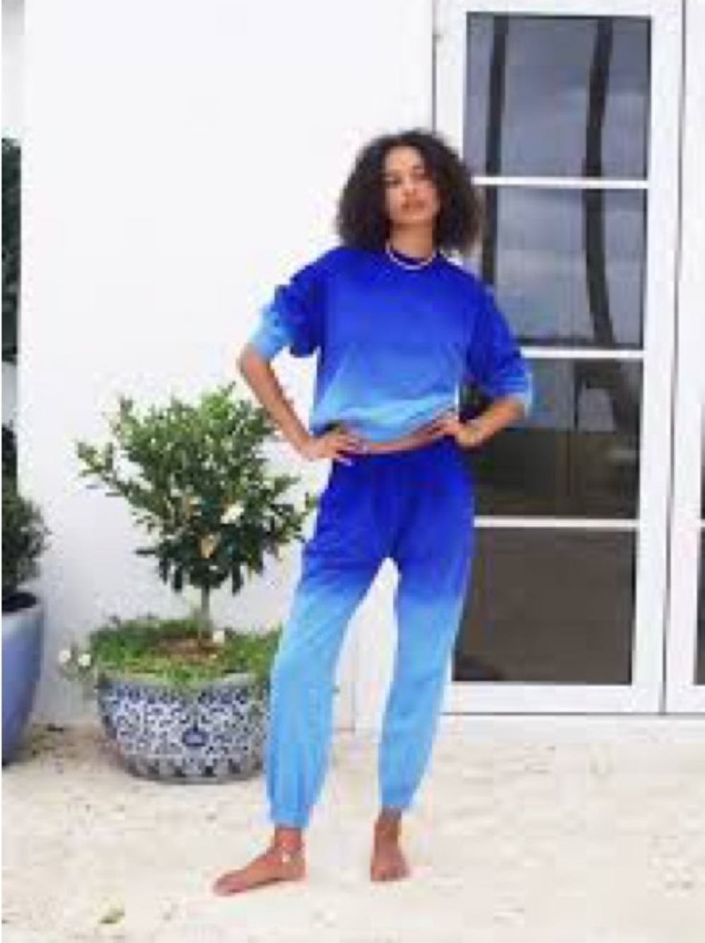 SOLID & STRIPED Blue Ombre Track Joggers